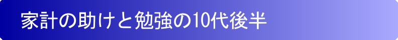 家計の助けと勉強の10代後半
