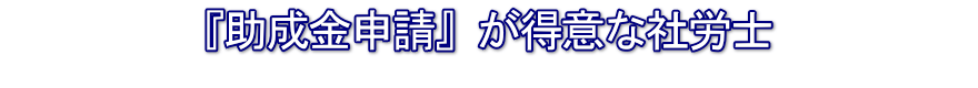 助成金申請が得意な社労士